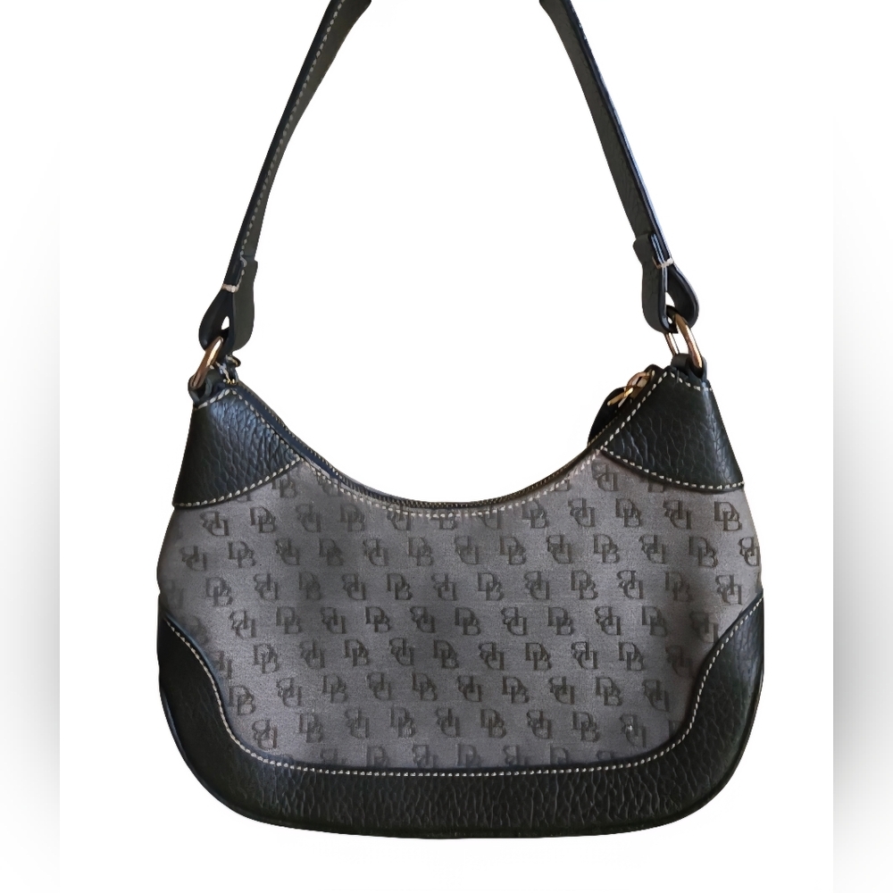 Dooney & Bourke Black and Gray Hobo Bag - Picture 2 of 14